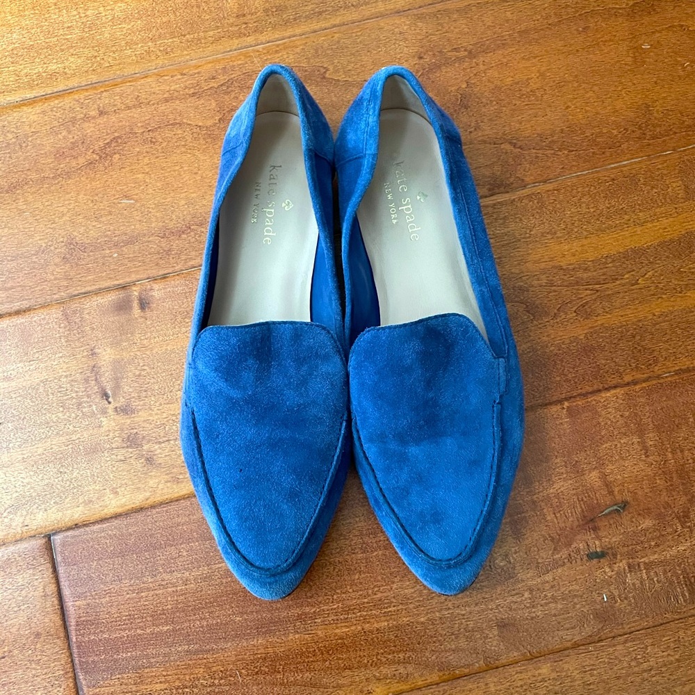 Kate spade suede loafer, cobalt blue